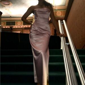 House of CB Elegant Pink Strapless Evening Gown